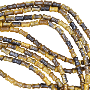 Tira de piedra ojo de tigre en forma de tubo | 6mm x 10mm