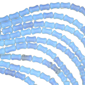 Tira de piedra luna (opalita) en forma de tubo | 6mm x 10mm