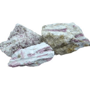 Turmalina rosa en bruto