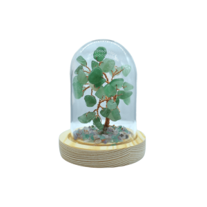 Arbolito de cuarzo verde encapsulado | 8cm x 10cm