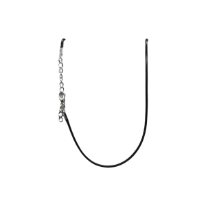 Gargantilla para dije color negro | Terminales en color plateado | Mod 1