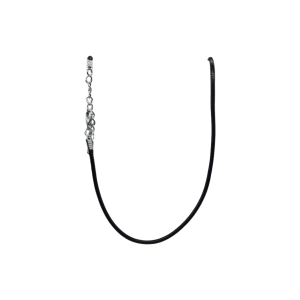 Gargantilla para dije color negro | Terminales en color plateado | Mod 2