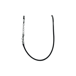 Gargantilla para dije color negro | Terminales en color plateado | Mod 3