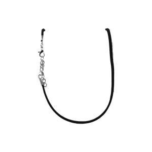 Gargantilla para dije color negro | Terminales en color plateado | Mod 5