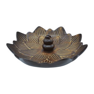 Incensario de cerámica en forma de flor