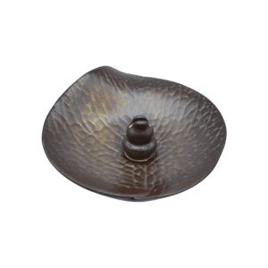 Incensario de cerámica en forma de hoja