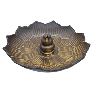 Incensario de cerámica en forma de flor