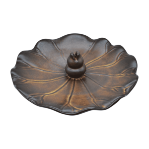 Incensario de cerámica en forma de hoja