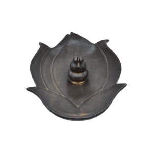 Incensario de cerámica en forma de hoja