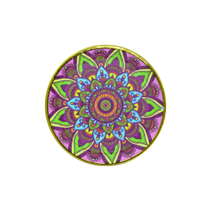 Incensario de metal mándala | Modelo 8