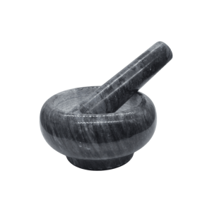 Mortero de piedra mármol | Gris obscuro | 10.5cm x 5.5cm