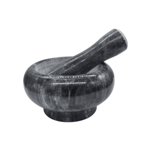 Mortero de piedra mármol | Gris obscuro | 8.5cm x 4.5cm