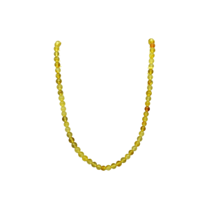 Tira de ámbar de cuentas tipo bolita de 4mm | Modelo 4