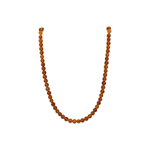 Tira de ámbar rojo de cuentas tipo bolita de 4mm | Modelo 4