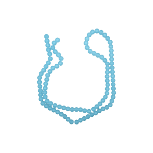 Tira de bola de cristal en color azul | 8mm