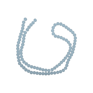 Tira de bola de cristal en color blanco | 8mm