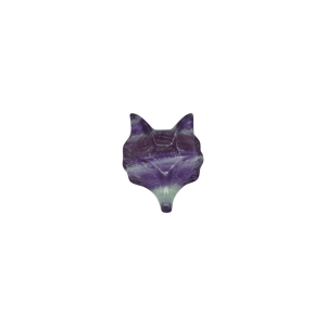 Dije de lobo de piedra natural fluorita calidad suprema