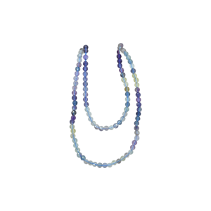 Tira de piedra fluorita en forma de esfera facetada de 3mm