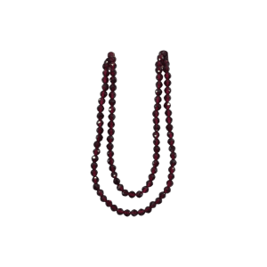 Tira de piedra granate en forma de esfera facetada de 3mm