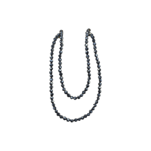 Tira de piedra hematita en forma de esfera facetada de 3mm