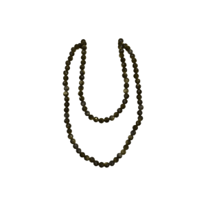 Tira de piedra obsidiana dorada en forma de esfera facetada de 3mm