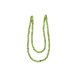 Tira de piedra peridoto en forma de esfera facetada de 3mm