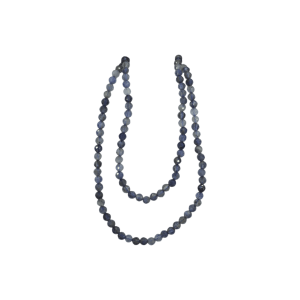 Tira de piedra iolita en forma de esfera facetada de 3mm