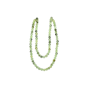 Tira de piedra prehnita en forma de esfera facetada de 3mm