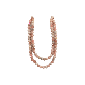 Tira de piedra rodocrosita en forma de esfera facetada de 3mm