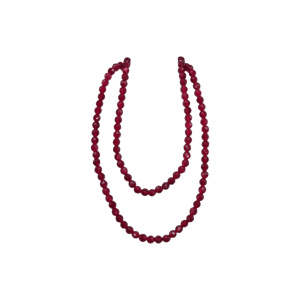 Tira de piedra rubí en forma de esfera facetada de 3mm