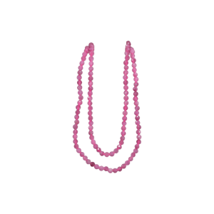 Tira de piedra turmalina rosa en forma de esfera facetada de 3mm