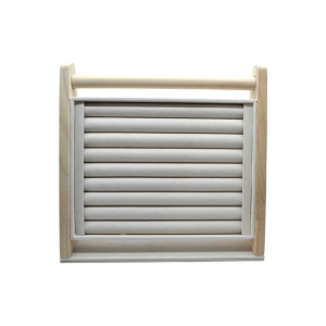 Exhibidor para anillos de madera