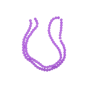 Tira de bola de cristal en color lila | 8mm