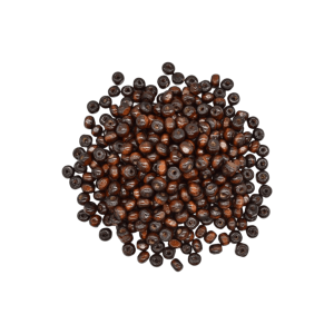 Cuentas de madera tipo bola de 6mm | Café obscuro