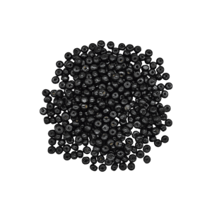 Cuentas de madera tipo bola de 6mm | Negro