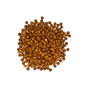 Cuentas de madera tipo bola de 6mm | Café claro
