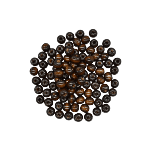 Cuentas de madera tipo bola de 10mm | Café obscuro