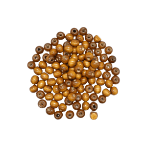 Cuentas de madera tipo bola de 10mm | Café claro