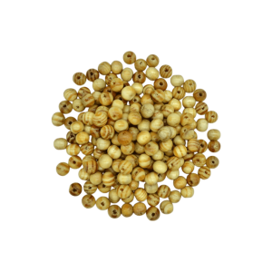 Cuentas de madera natural tipo bola de 8mm