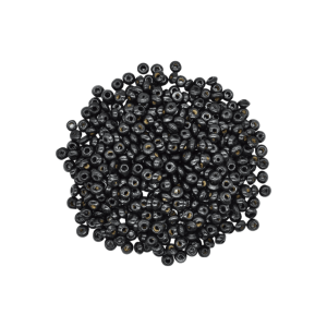 Cuentas de madera tipo dona | 3mm x 6mm | Negro