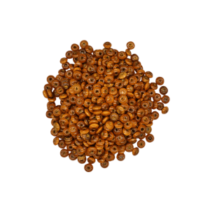 Cuentas de madera tipo dona | 3mm x 6mm | Café claro