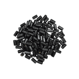 Cuentas de madera tipo tubo | 12mm x 5mm | Negro