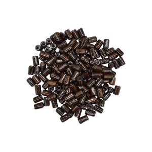 Cuentas de madera tipo tubo | 10mm x 6mm | Café obscuro