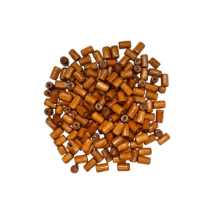 Cuentas de madera tipo tubo | 10mm x 6mm | Café claro