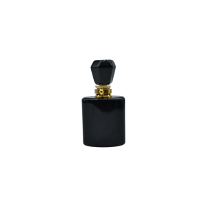 Perfumero de piedra obsidiana en forma cuadrada