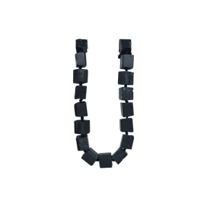 Tira de piedra turmalina negra en forma rectangular | 10mm x 14mm