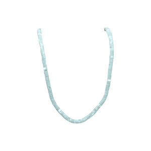 Tira de madre perla en forma de puka | 2mm x 4mm | Azul claro