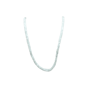 Tira de madre perla en forma de puka | 2mm x 4mm | Blanco