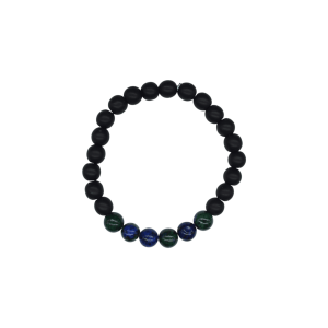 Pulsera de ónix con piedra azurita