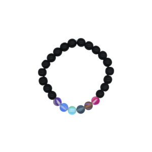 Pulsera de ónix con cuarzo eléctrico color mixto mate